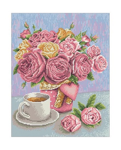 Алмазная мозаика Wizardi Ароматы утра 2WD2490