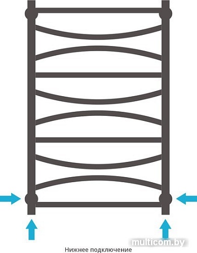 Полотенцесушитель Сунержа Ажур 800x500 00-0255-8050