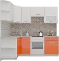 Угловая кухня ВерсоМебель ЭкоЛайт-6 1.2x2.2 левая (белый/яркий оранжевый)
