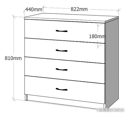 Комод Домус KM002 41.002.01.01 dms-km002