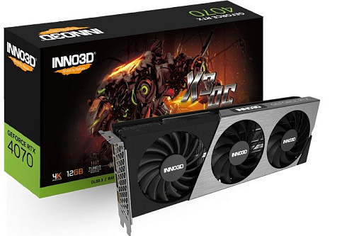 Видеокарта Inno3D GeForce RTX 4070 X3 OC N40703-126XX-185252L