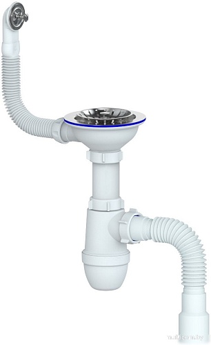 Кухонная мойка Marblan Magnum R (черный, с сифоном)