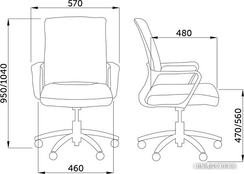 Кресло Седия Оливер (черный/синий)