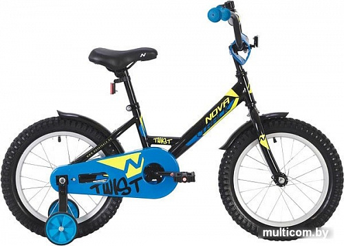 Детский велосипед Novatrack Twist New 18 181TWIST.BK20 (черный/синий, 2020)