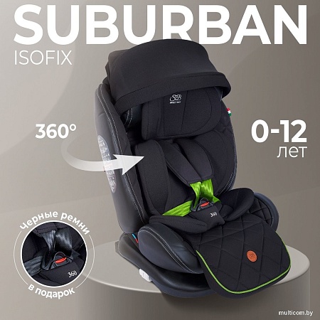 Детское автокресло Sweet Baby Suburban 360 Isofix 0-36 (черный/зеленый)