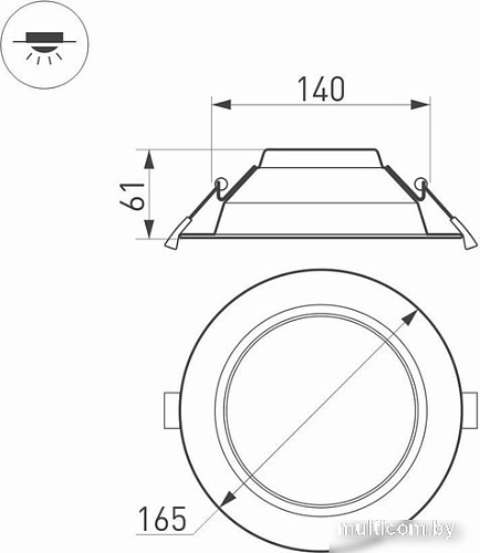 Точечный светильник Arlight IM-CYCLONE-R165-18W Warm3000 023213(2)