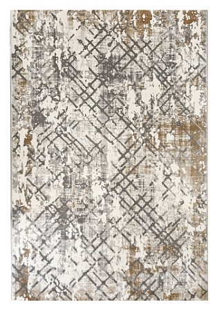 Ковер для жилой комнаты Bossan Nizza 2609C-AGRI-BEYAZ 1.4x2 м