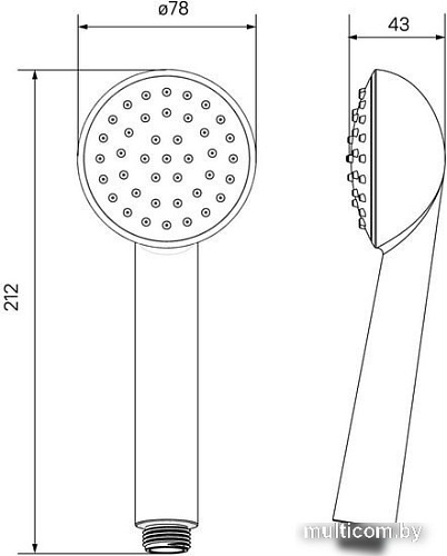 Душевая лейка Milardo Niagara NIA1F78M18