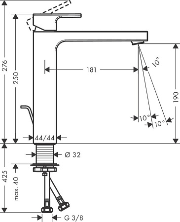 Смеситель Hansgrohe Vernis Shape 190 71562670