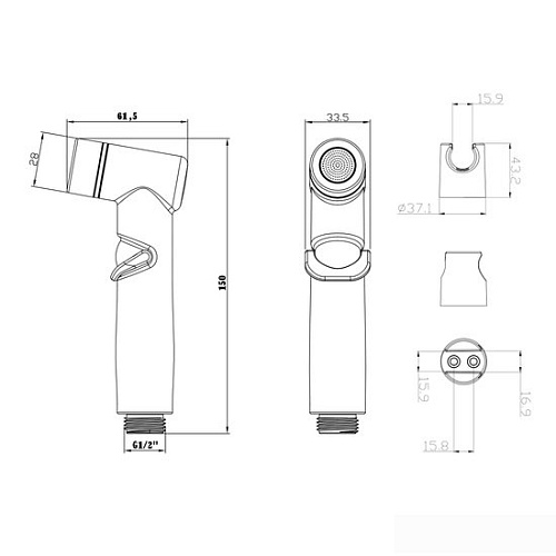 Гигиенический душ Lemark LM8088BL