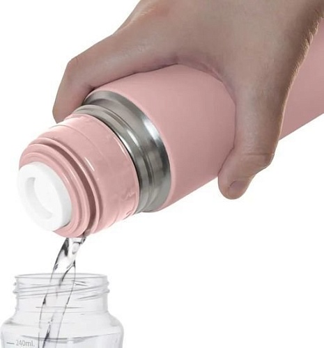 Термос Miniland Silky Thermos 500мл (розовый/листья)