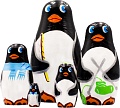 Развивающая игра Брестская Матрешка Семья пингвинов (набор 5 шт)
