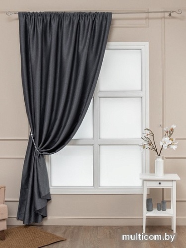 Штора Ника Зварико блэкаут 888250-13 2x2.5 м (графит/серо-фиолетовый/темно-серый)