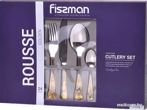 Набор столовых приборов Fissman Rousse golden 3198