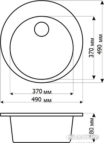 Кухонная мойка Gerhans A05 (графит)