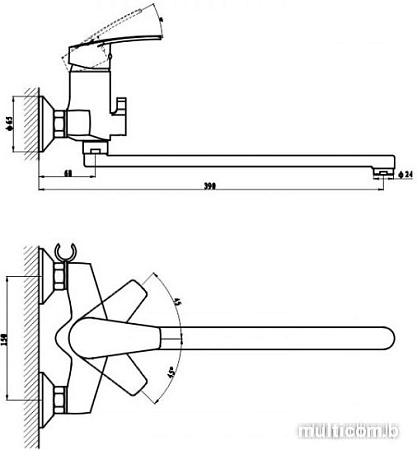 Смеситель Gross Aqua Corsa 7517514C-35L(F)