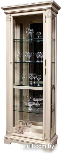Шкаф-витрина Гомельдрев ГМ 5901-01 Береза (крем/патина)