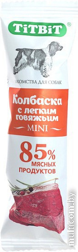 Лакомство для собак TiTBiT Mini Колбаска с легким говяжьим 20 г