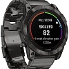 Умные часы Garmin Fenix 7X Pro Sapphire Solar (карбоново-серый титан/черный, с титановым и силиконовым ремешками)