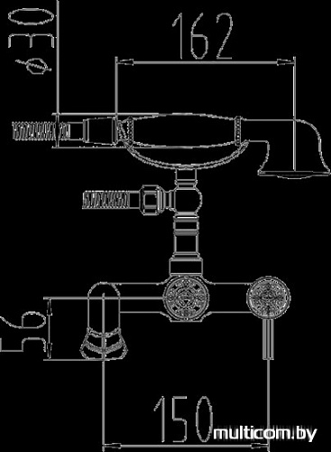 Смеситель ZorG AZR 700 W-6-12 BR