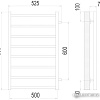 Полотенцесушитель TERMINUS Вега П8 500x800 бп