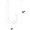 Крючок мебельный Boyard Domani K252AP.6