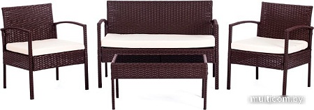 Набор садовой мебели TetChair Лаундж сет mod. 210000 (коричневый/DB-02 бежевый)