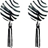 Украшение на грудь Lovetoy Reusable Zebra Round Tassel Nipple Pasties LV763010 (черный)