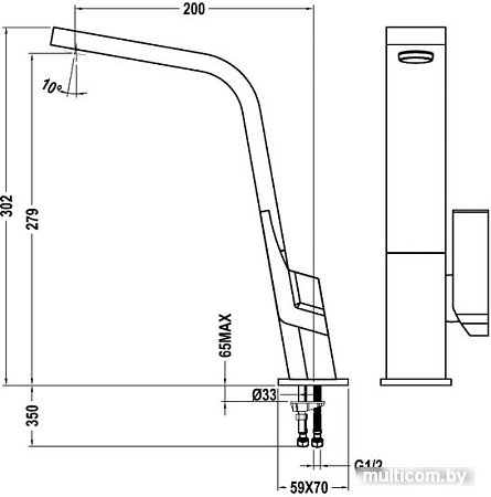 Смеситель TEKA Icon IC 915 Black (33.915.02.0N)