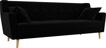 Диван Mebelico Брайтон 3 109163 (микровельвет, черный)