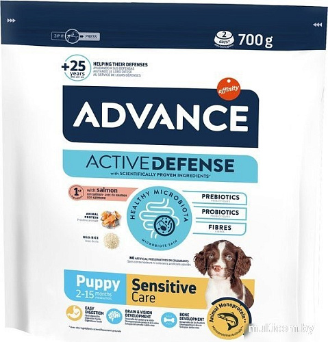 Сухой корм для собак Advance Puppy Sensitive с лососем и рисом 700 г
