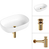 Умывальник Lauter 21836 + клапан 21190G + сифон 21635G (золото)