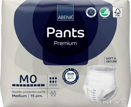 Трусы-подгузники для взрослых Abena Pants M0 Premium (15 шт)