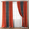 Комплект штор Pasionaria Кирстен 340x250 с подхватами (терракотовый/мокрый асфальт)
