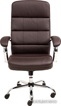Кресло AksHome August Chrome Eco (темно-коричневый)