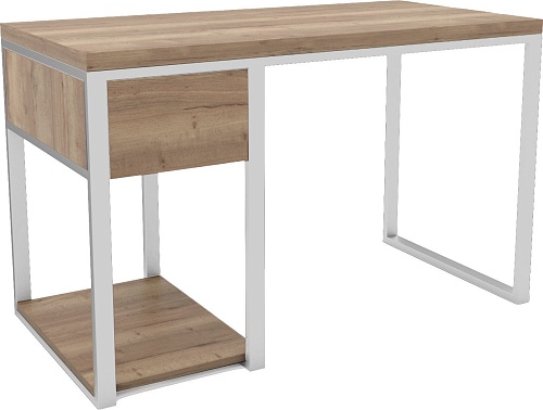 Стол Hype Mebel Дэск 120x60 (белый/дуб галифакс натуральный)