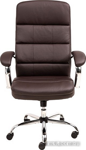 Кресло AksHome August Chrome Eco (темно-коричневый)