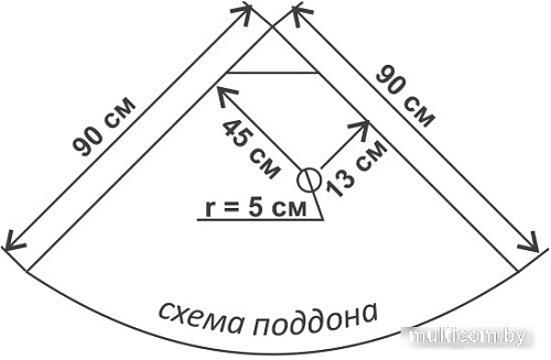 Душевой уголок Водный мир ВМ8140 (90x90)