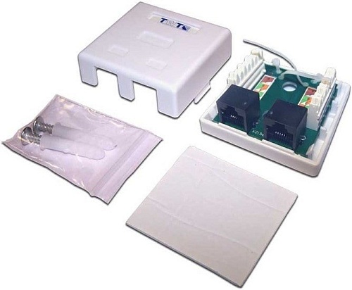 Розетка телефонная TWT TWT-SM2-4512-WH