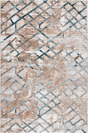 Ковер для жилой комнаты Radjab Carpet Белла прямоугольник K551b 7589RK 1.6x2.3 (cream shirink/blue fdy)