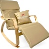Кресло-качалка Calviano Comfort 1 (светло-бежевый PU)