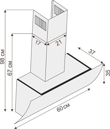 Кухонная вытяжка Ciarko Teatro 60 (черный)