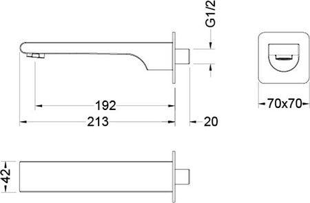 Излив Armatura Лира AQ1441MB (черный матовый)