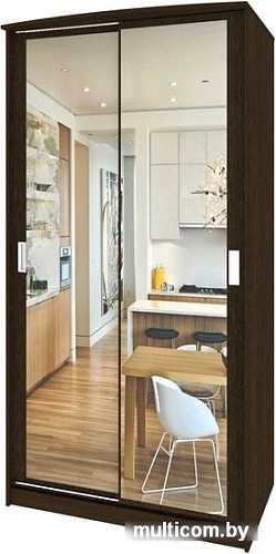 Шкаф-купе Кортекс-мебель Лагуна ШК03-02 (венге)