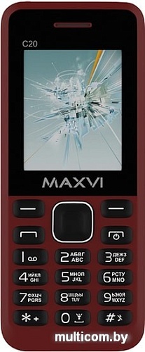 Мобильный телефон Maxvi C20 (винный красный)