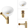 Умывальник Lauter 21601E + клапан 21190G + сифон 21635G (золото)
