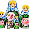 Развивающая игра Брестская Матрешка В сарафане с розами (набор 5 шт)