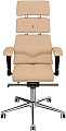 Кресло Kulik System Pyramid экокожа (бежевый с подголовником)