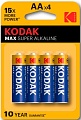 Батарейка Kodak МАХ LR6-4BL KAA-4 30952867-RU1