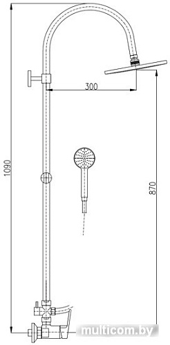Душевая система Slezak RAV Колорадо CO182.5/3